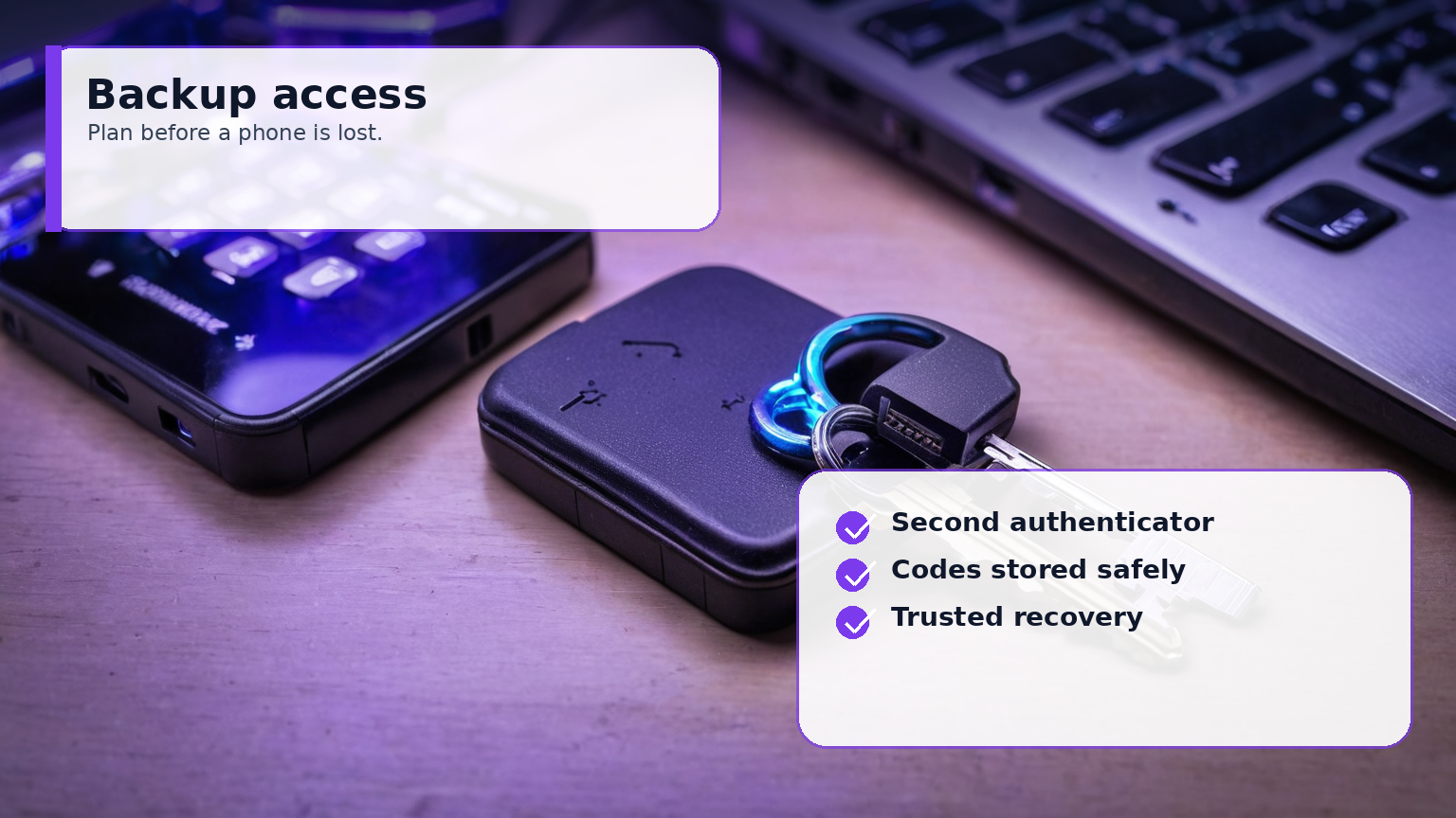 Backup access options for passkeys and security keys