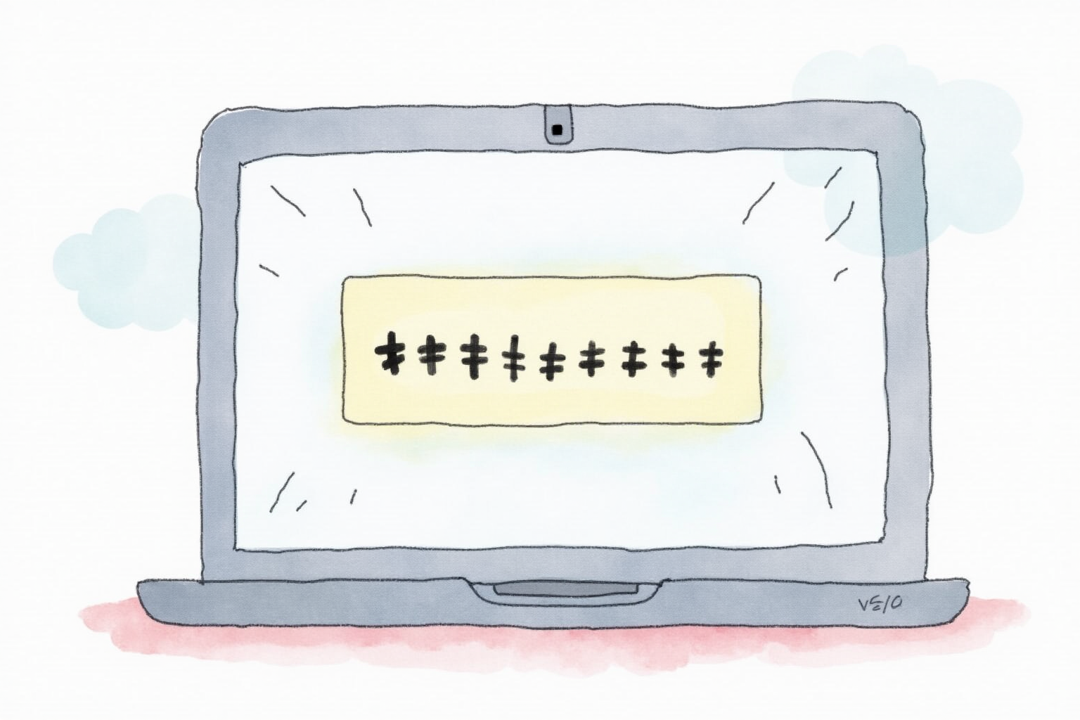 Secure password generator creating strong randomized password on screen