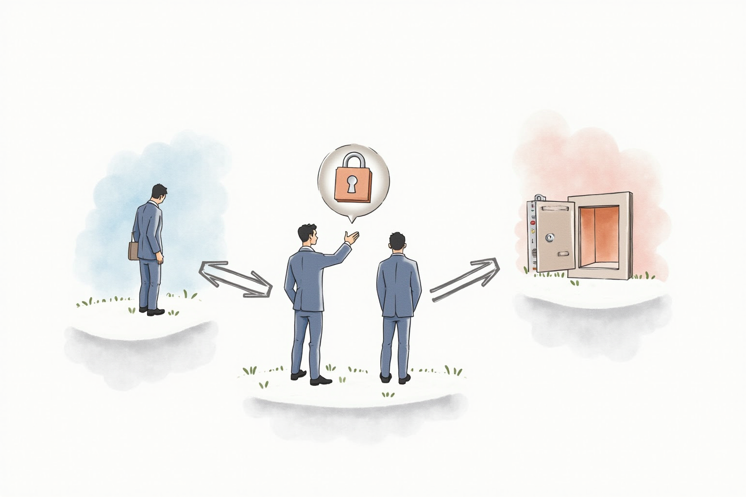 Password sharing workflow between team members with encrypted vault