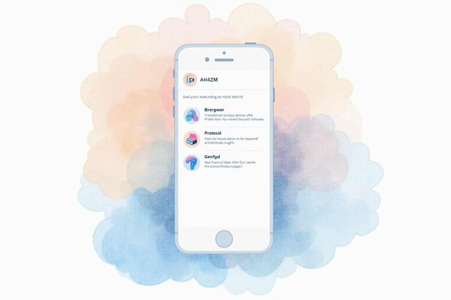 Mobile VPN app interface showing protocol selection options