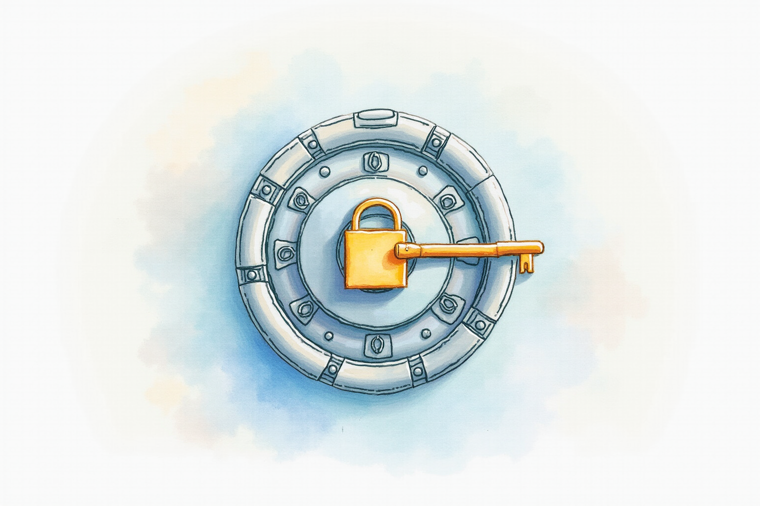 Zero-knowledge encryption concept with locked vault and key kept by user only