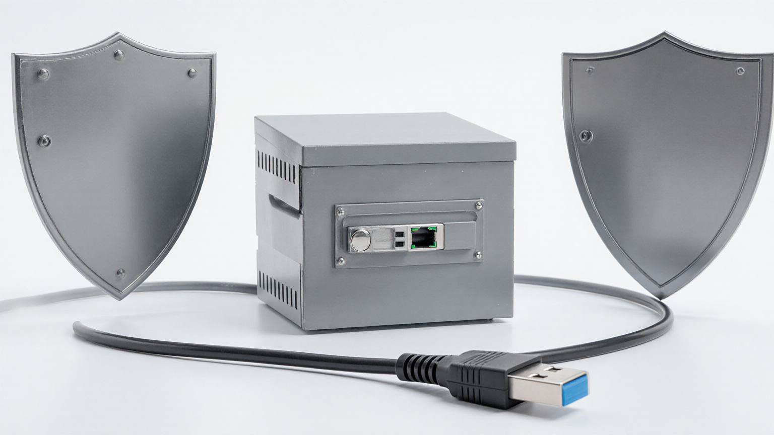 Padlock and plain data cables representing a scheduled privacy recheck
