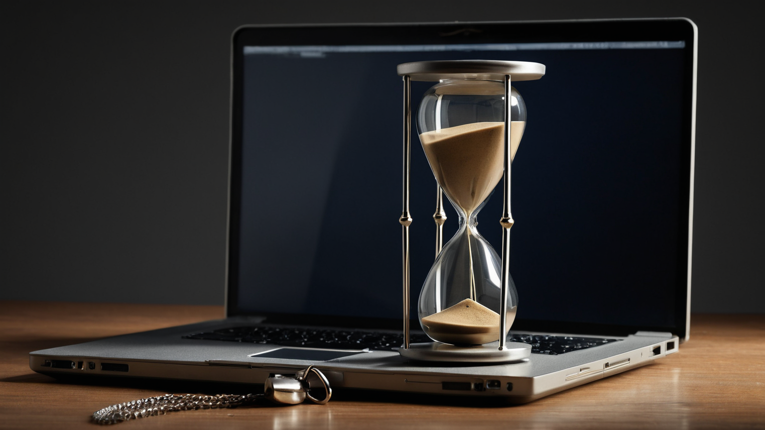 An hourglass representing the bounded decision window before a remote erase