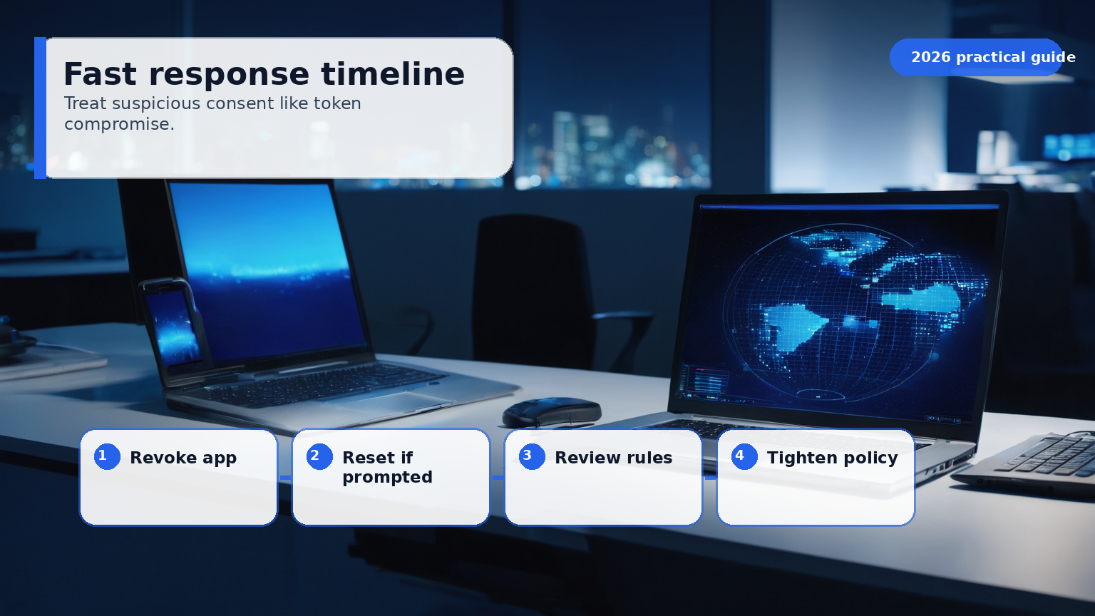Incident response timeline for malicious OAuth consent