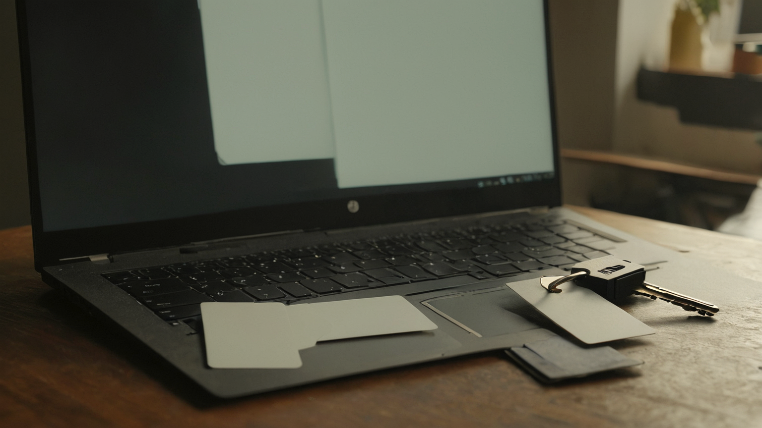 Revoking app access on blank laptop screen